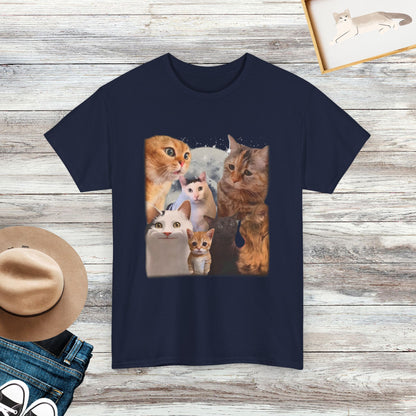 Funny Cat Faces T-Shirt, Hilarious Cat Expressions Meme Tee, Funny Cat Meme Shirt