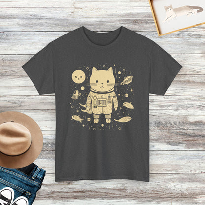 Astronaut Cat T-Shirt, Cat Lover Gift Shirt, Cute Cat Shirt