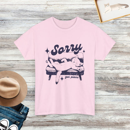 Sorry Got Plans Funny Cat Shirt, Cat Lover Gift