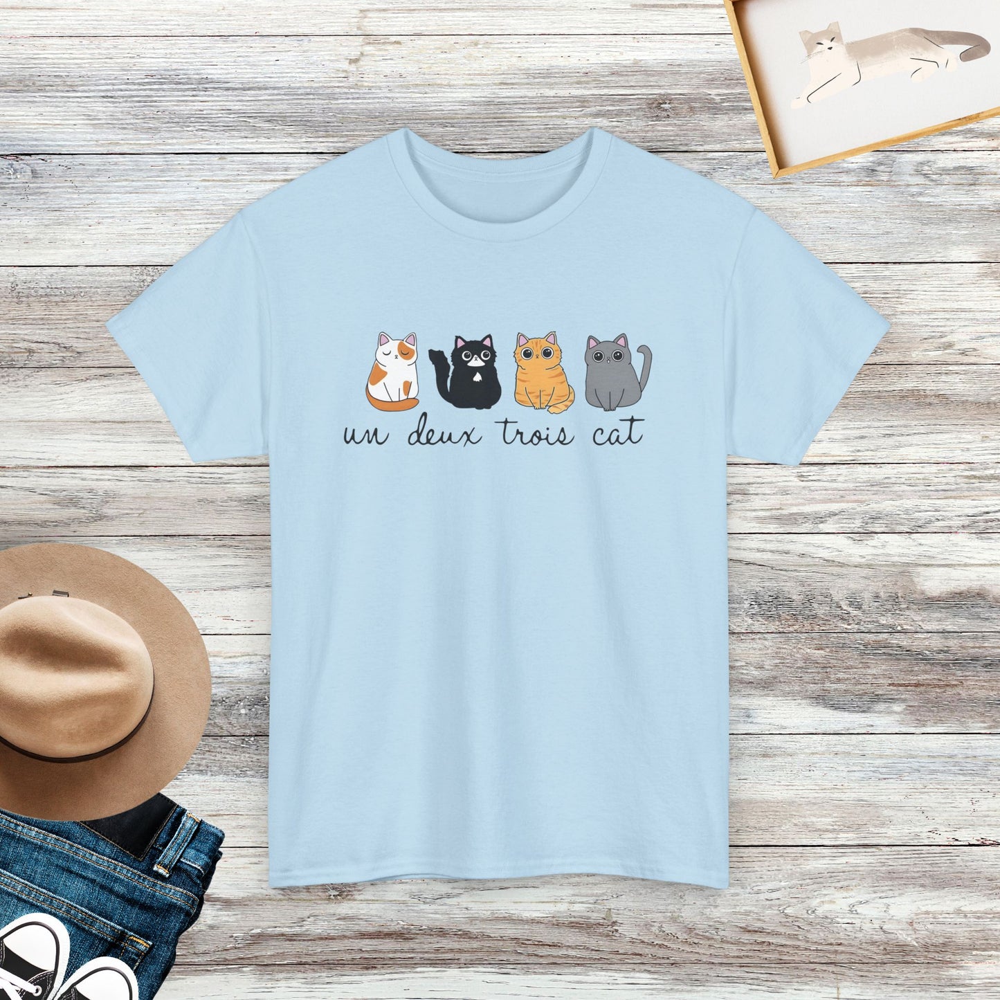 Un Deux Trois Cat Shirt, Cat shirt, Funny Cat Shirt, Gifts For Cat Lovers