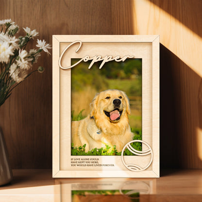 Personalized Wooden Pet Photo Frame, Custom Pet Name Picture Frame, Gifts for Pet Lovers