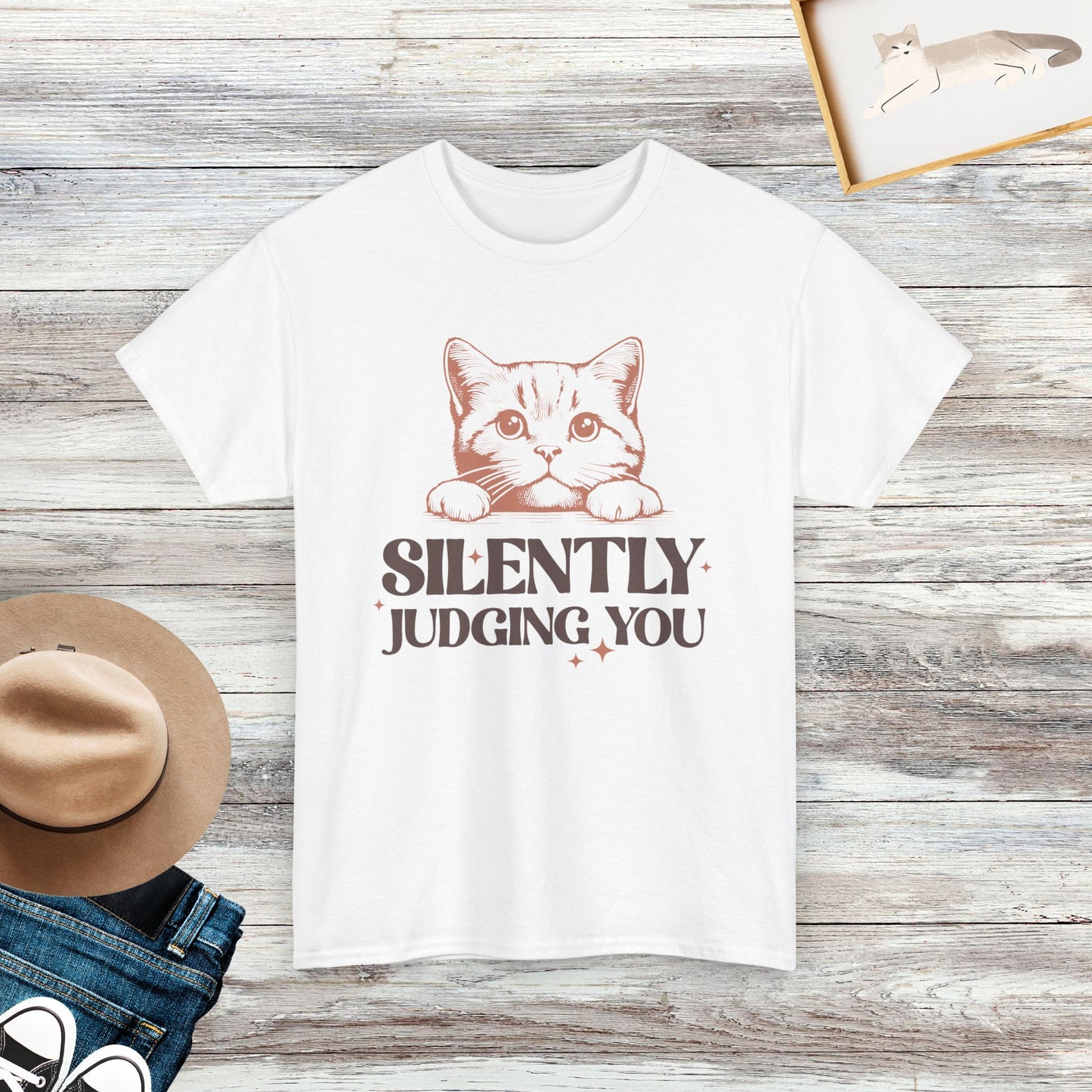 Silently Judging You Shirt, Cute Cat Shirt, Sassy Cat Lover Gift