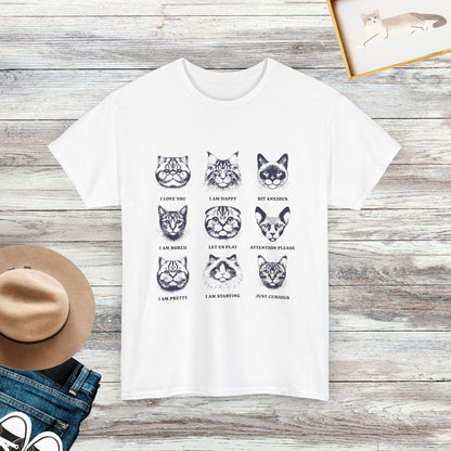 Retro Cat Feelings Shirt, Cat Lover Gift, Funny Cat Shirt