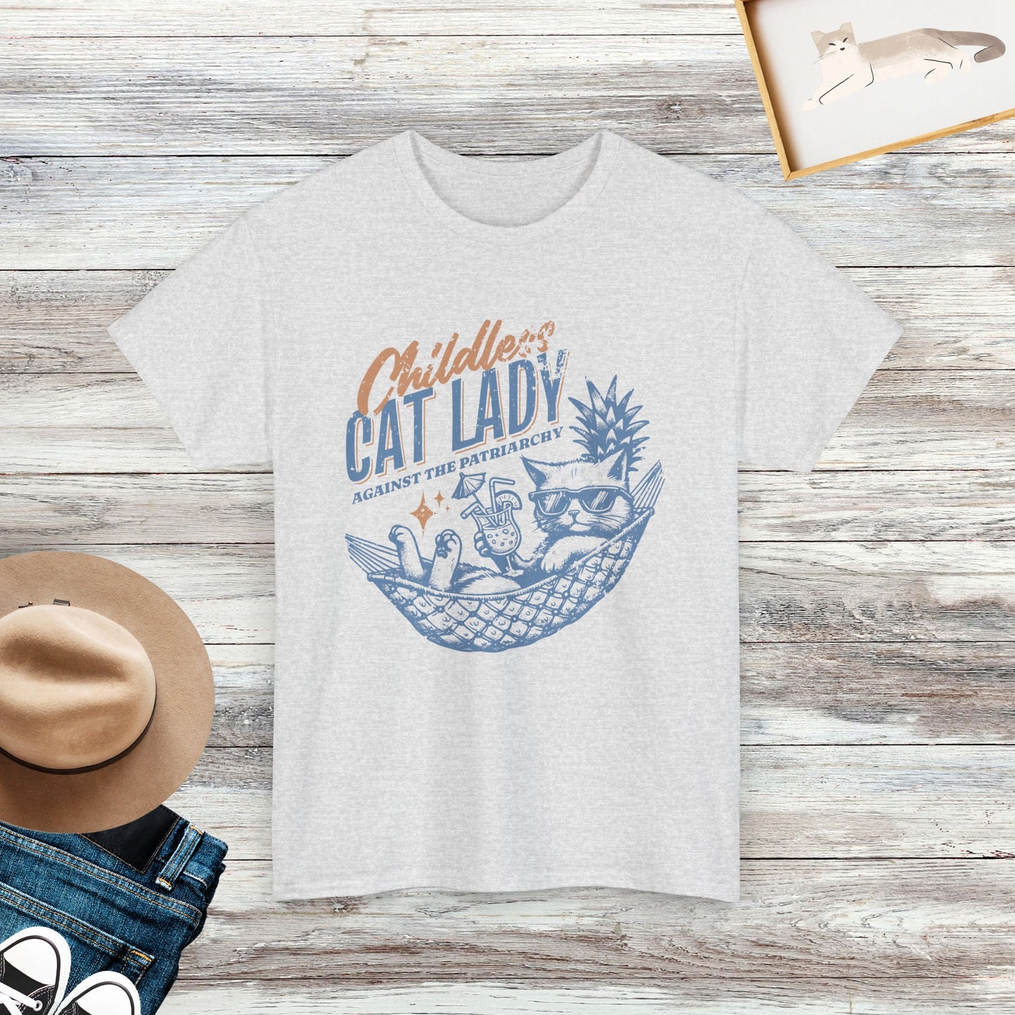 Childless Cat Lady T-Shirt, Cat Lover Gift