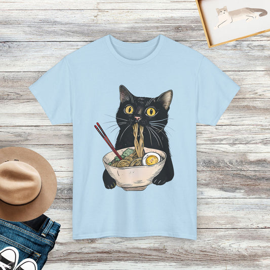 Noodle Cat Shirt, Ramen Cat T-Shirt, Cat Lover Shirts