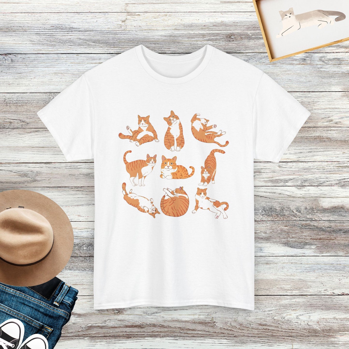 Cute Orange Cat Shirt, Cute Cat Shirt, Gift For Orange Cat Owner