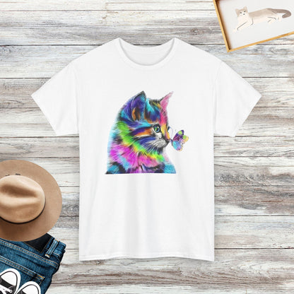 Colorful Cat Shirt, Cat Lover Shirt, Gift For Cat Owner