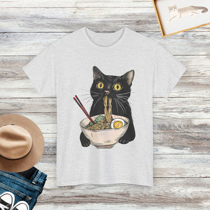 Noodle Cat Shirt, Ramen Cat T-Shirt, Cat Lover Shirts