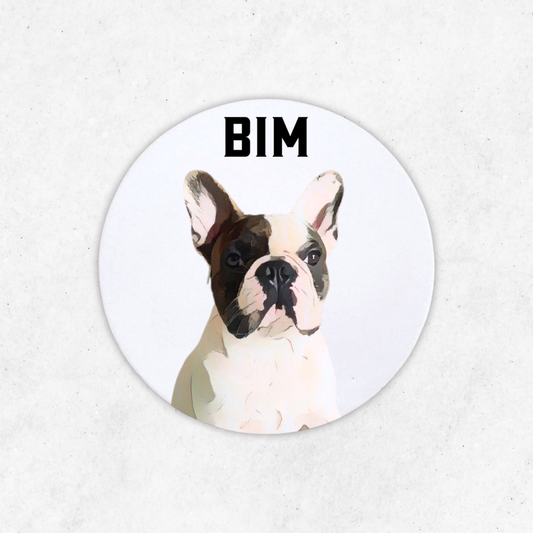 Ceramic Coaster Personalized Pet Photo, Custom Name, Gift For Pet Owners