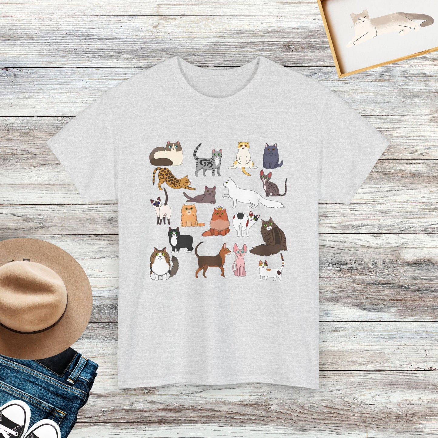 Doodle Cat Theme Shirt, Cat Shirt, Cat Lover Shirt