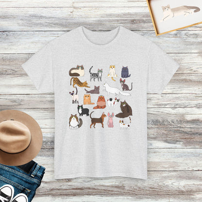 Doodle Cat Theme Shirt, Cat Shirt, Cat Lover Shirt