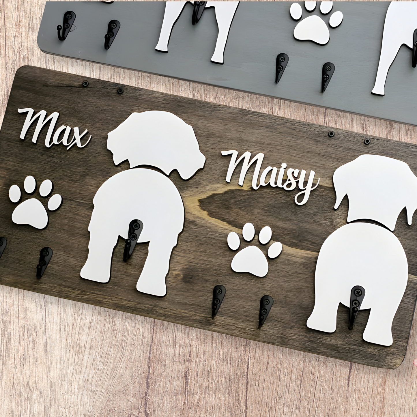 Personalized Dog Key Hanger, Custom Dog Leash Holder, Unique Gift For Dog Owners, Dog Lovers