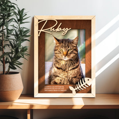 Personalized Wooden Pet Photo Frame, Custom Pet Name Picture Frame, Gifts for Pet Lovers