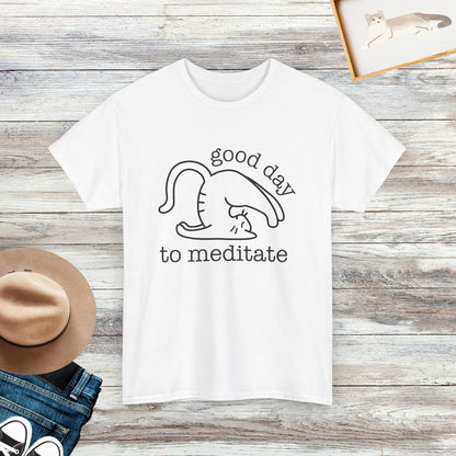 Cute Cat Yoga Shirts, Funny Meditation Cat T-Shirt, Cat Lover Gift