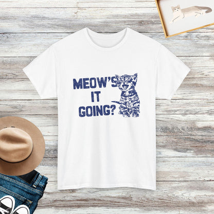 Meow's It Going Shirt, Funny Cat Shirt, Cute Cat Tee, Gift For Cat Lover