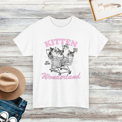 Kitten Wonderland Graphic T-Shirt, Vintage Cat T Shirt