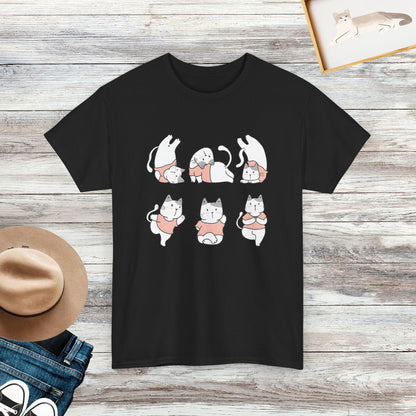 Cat Yoga Poses T-shirt, Cat Lover Shirt, Yoga Cat Lover Gift