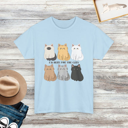 I'm Here For The Cats Shirt, Cute Cat Shirt, Cat Lover Shirt Gift