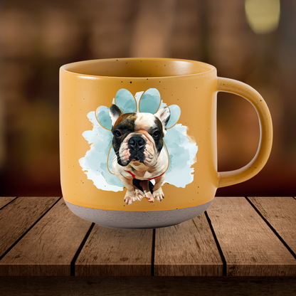 Personalized Pet Paw Pottery Mug 12oz, Custom 2 Sides Pet Photo And Name, Gift For Pet Owners