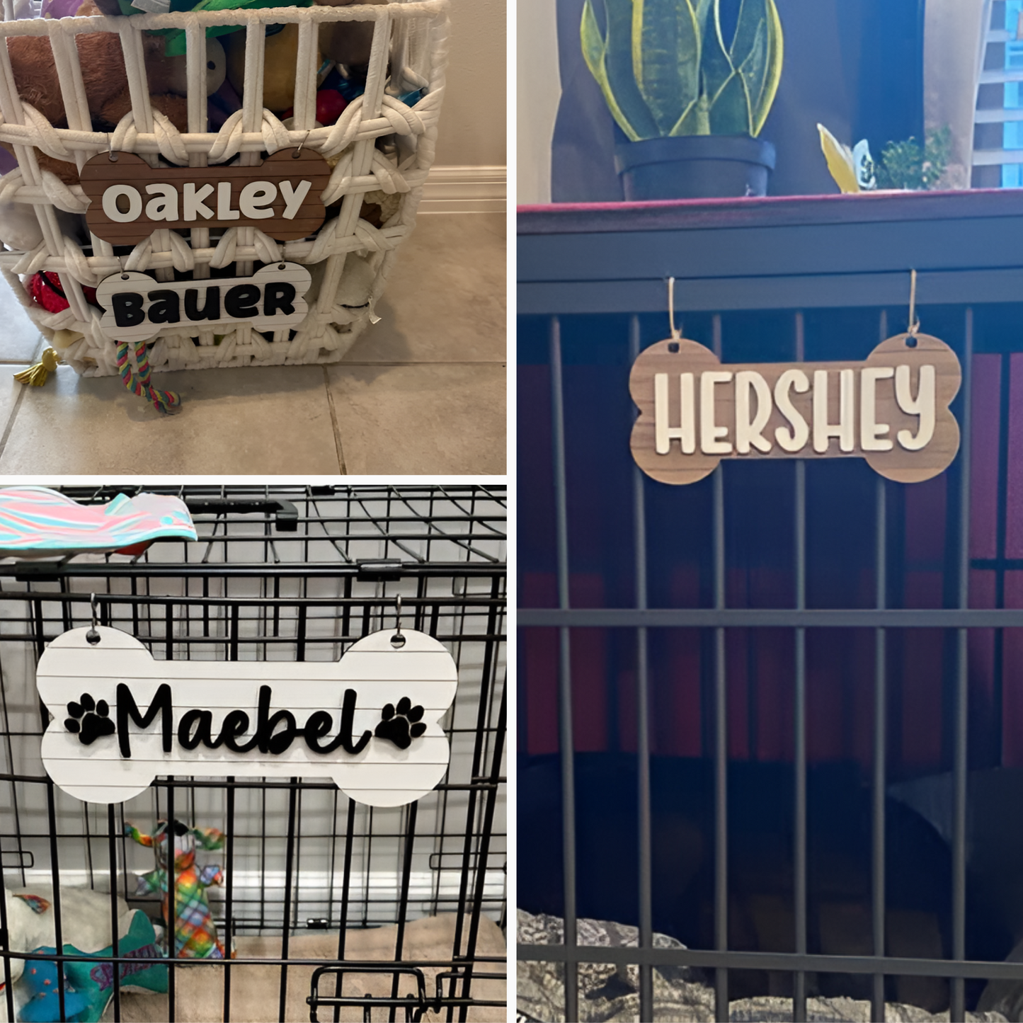 Dog Name Wooden Plate Personalized, Custom Crate Sign, Kennel Sign, Gift For Dog Owner