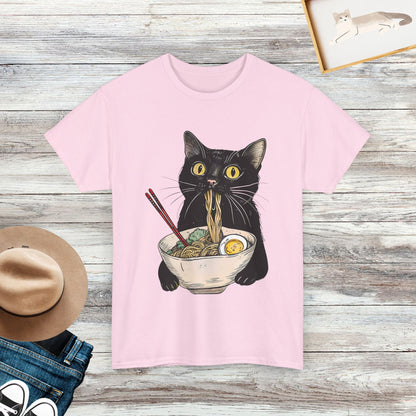 Noodle Cat Shirt, Ramen Cat T-Shirt, Cat Lover Shirts