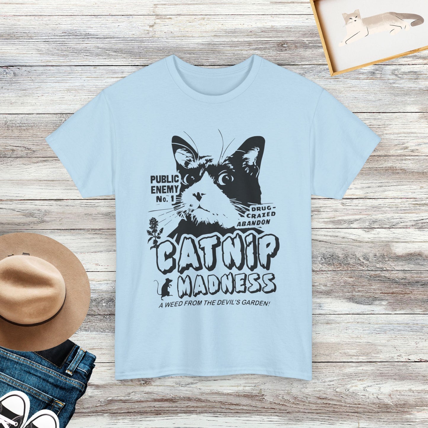 Catnip Madness T-Shirt, Funny Cat Shirt, Gift For Cat Lover