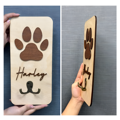 Leash Holder Pet Name Personalized, Custom Pet Key Hanger, Unique Gift For Pet Owners, Pet Lovers