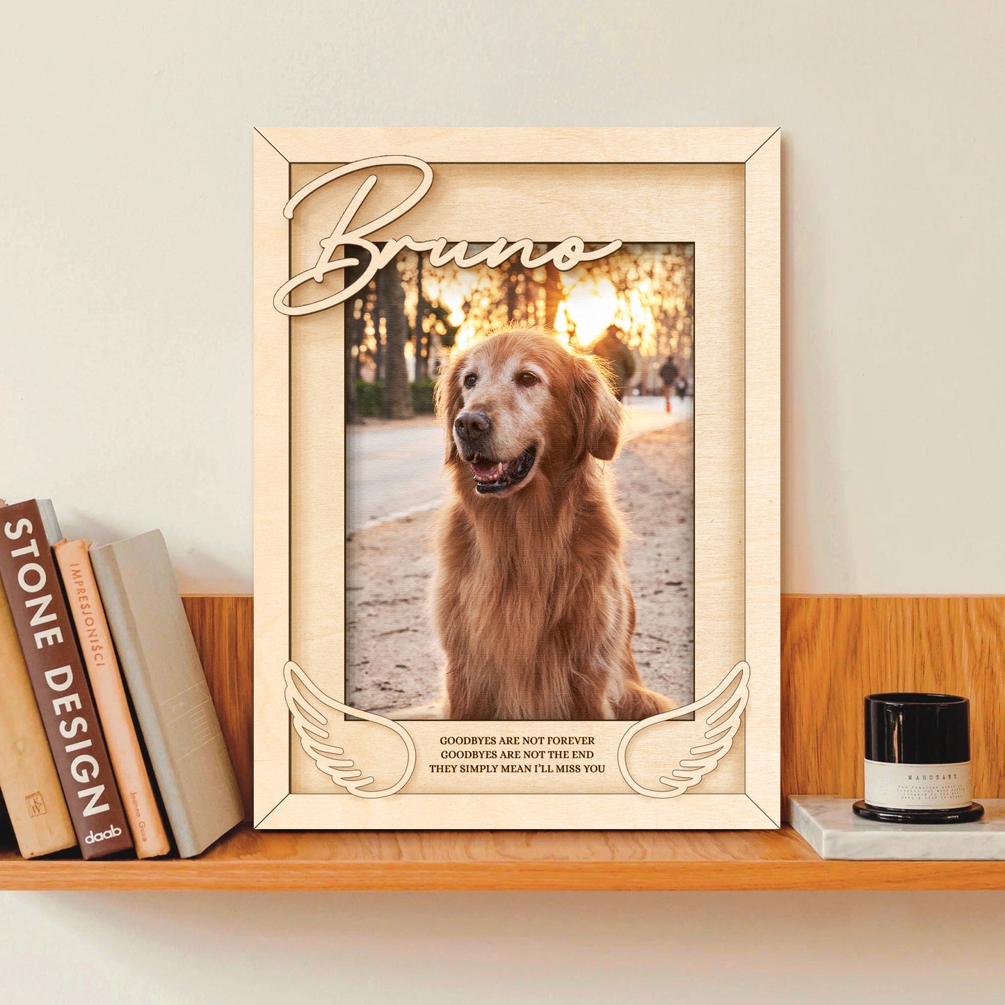 Personalized Wooden Pet Photo Frame, Custom Pet Name Picture Frame, Gifts for Pet Lovers