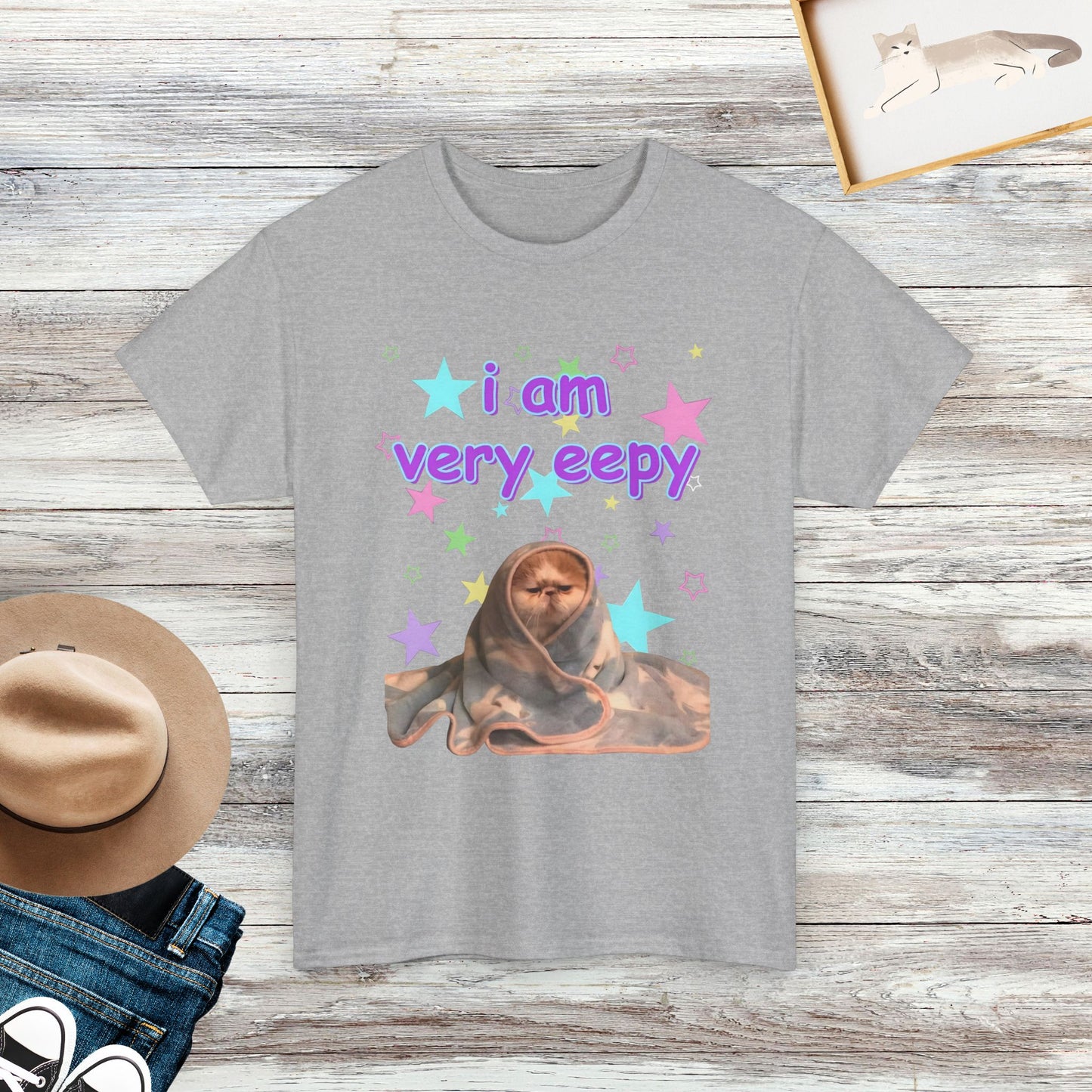 I Am Very Eepy T-Shirt, Cute Sleepy Cat Shirt, Perfect for Cat Lovers