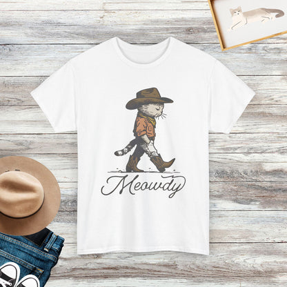 Meowdy Shirt, Cowboy Cat Shirt, Funny Cat Tee, Gift For Cat Lover