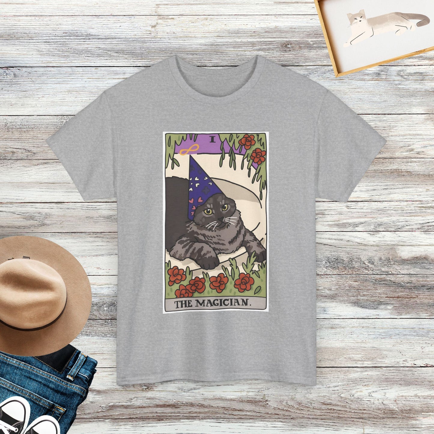 The Magician Cat T-Shirt, Tarot Card Shirt, Cat Meme Gift, Gift For Cat Lovers