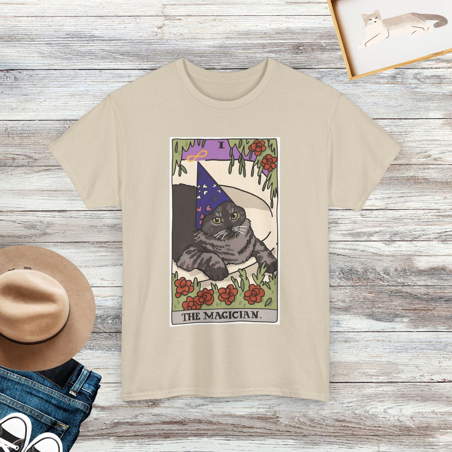 The Magician Cat T-Shirt, Tarot Card Shirt, Cat Meme Gift, Gift For Cat Lovers