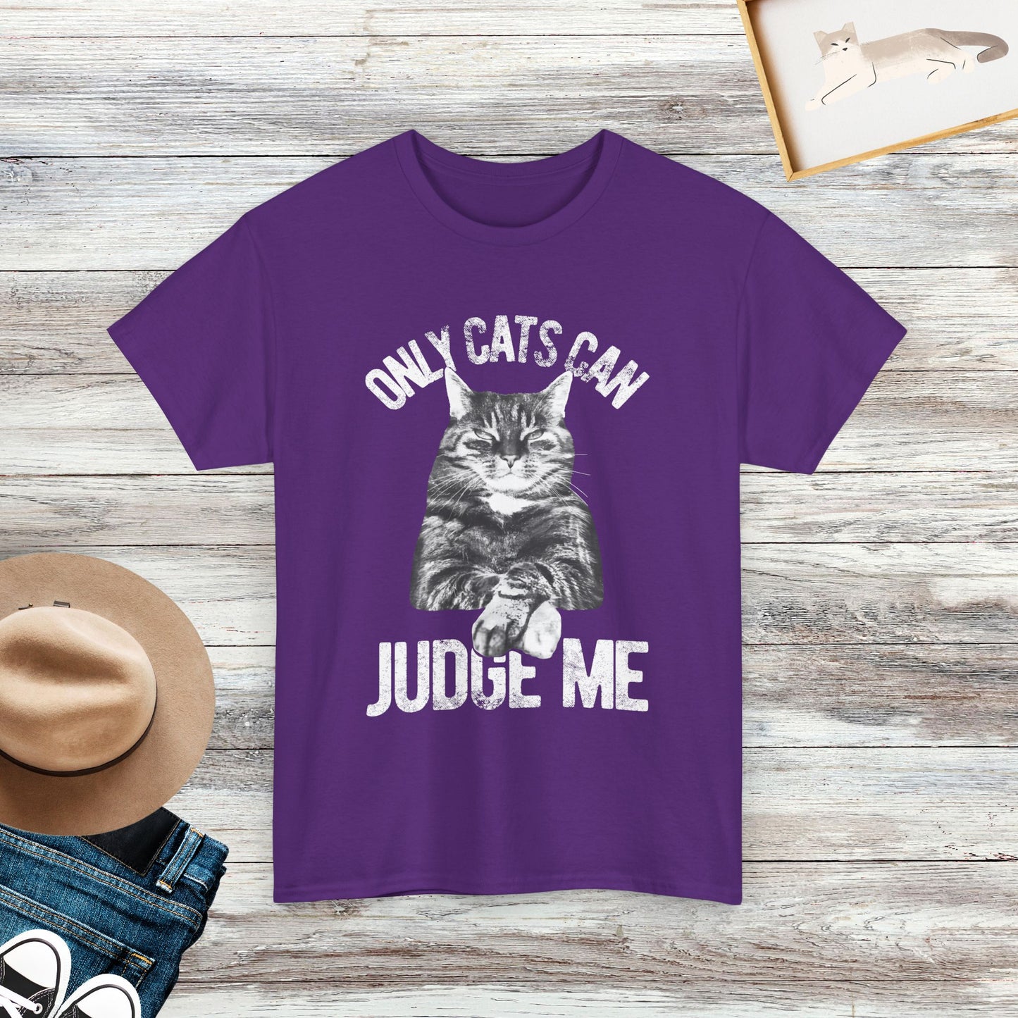 Only Cats Can Judge Me Shirt, Funny Cat Shirt, Gift for Cat Lovers