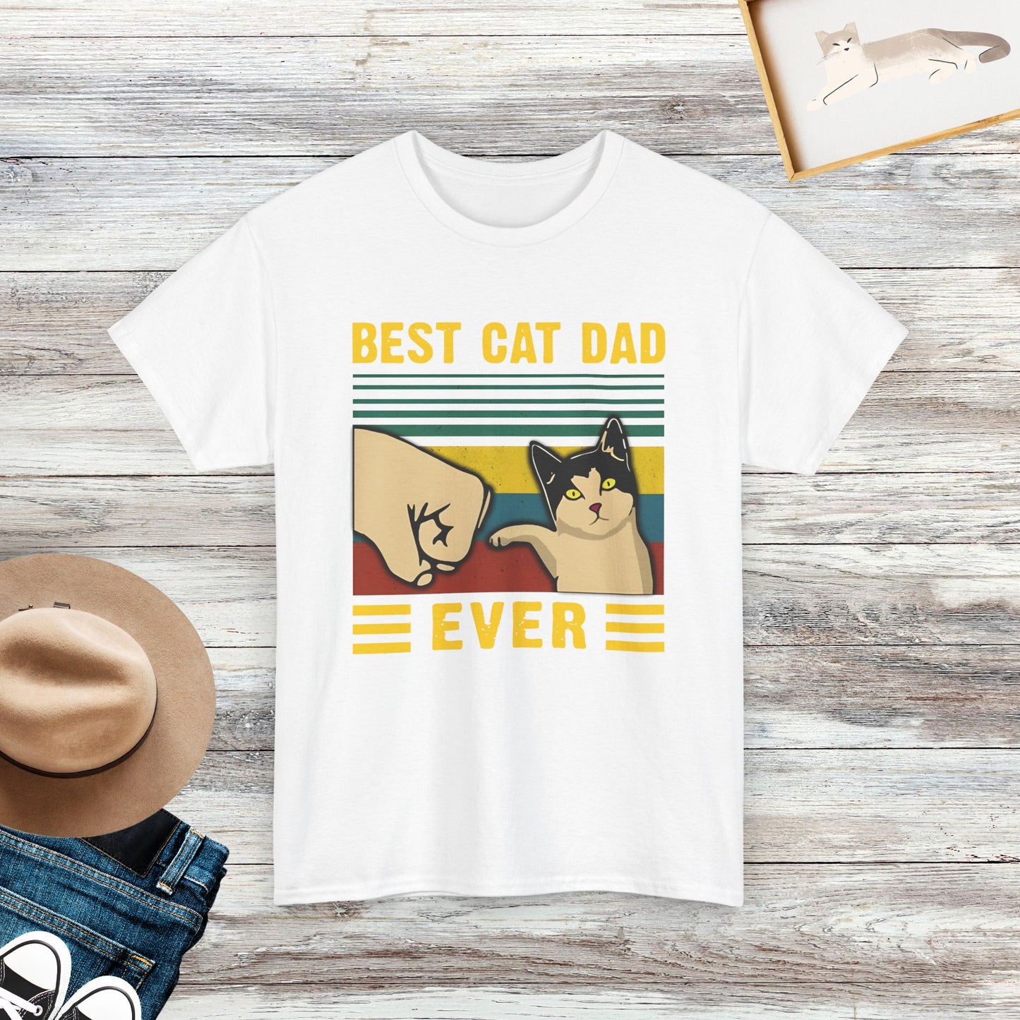 Best Cat Dad Ever T-Shirt, Funny Cat Lover Shirt, Gift For Cat Dad