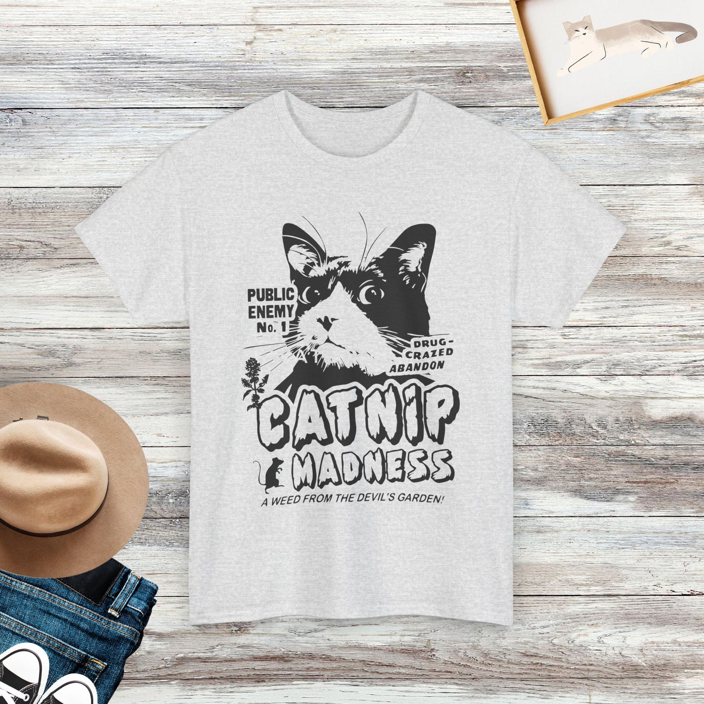 Catnip Madness T-Shirt, Funny Cat Shirt, Gift For Cat Lover