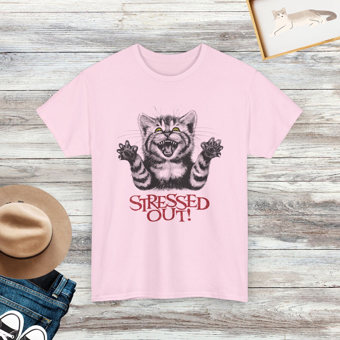 Stressed Out Shirt, Cat Shirt, Funny Cat Tee, Cat Lover Gift