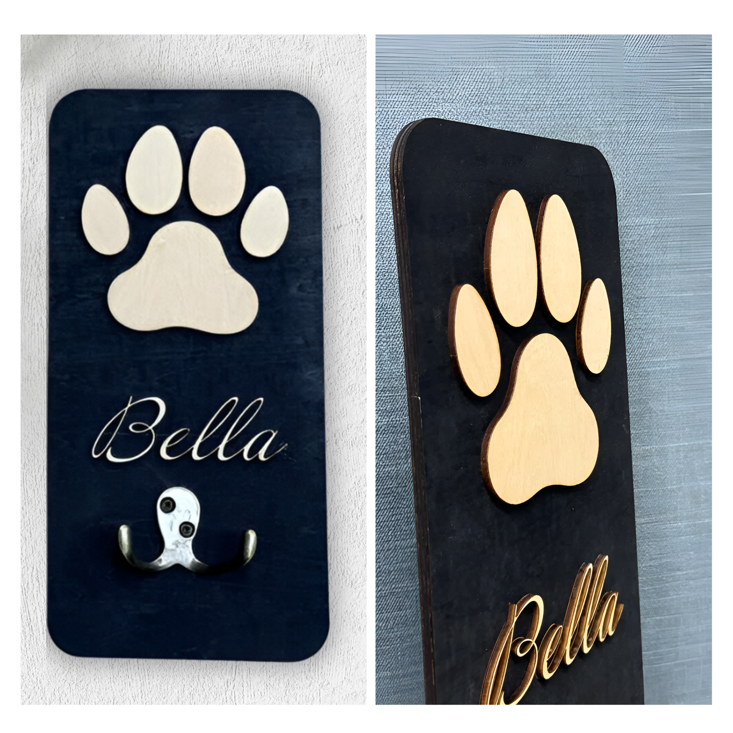 Leash Holder Pet Name Personalized, Custom Pet Key Hanger, Unique Gift For Pet Owners, Pet Lovers