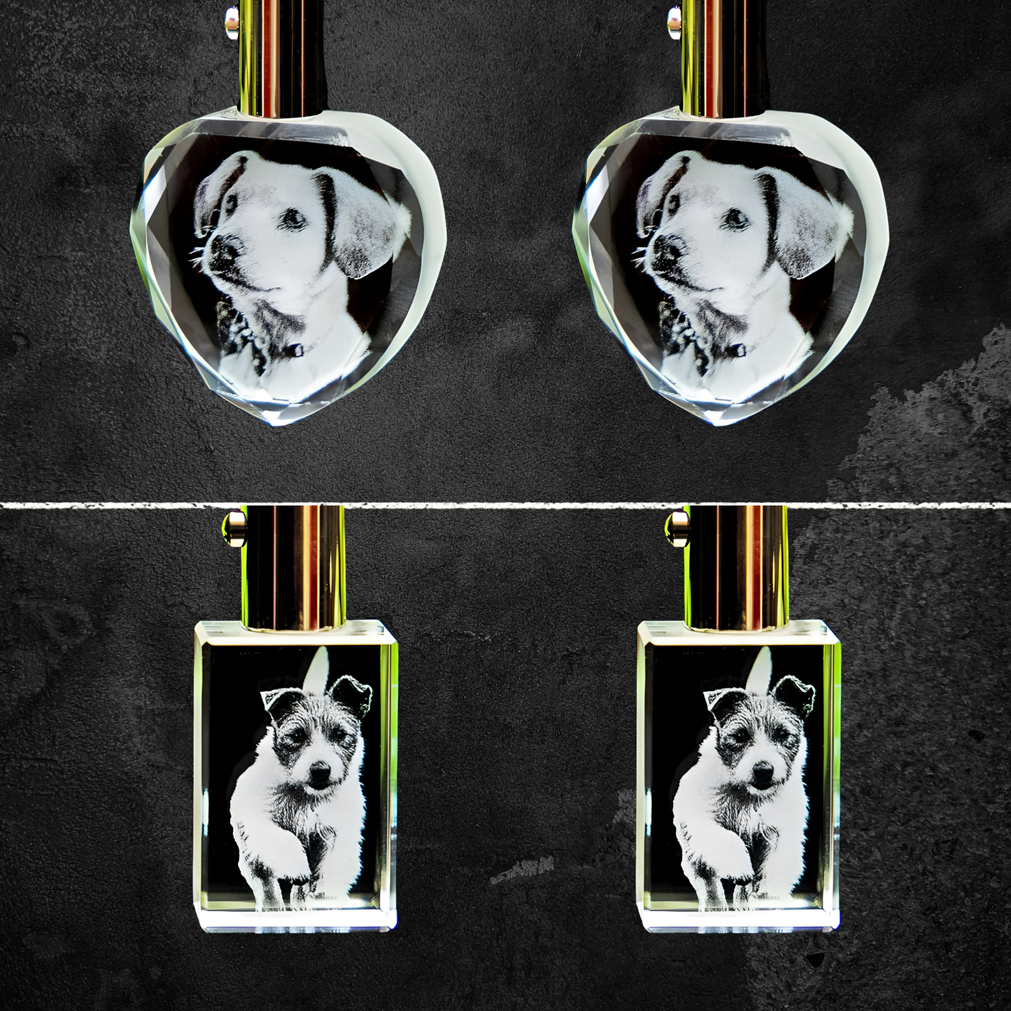 Personalized Pet Photo Crystal LED Keychain, Custom Laser Engraved LED Keychain, Gift For Pet Lover