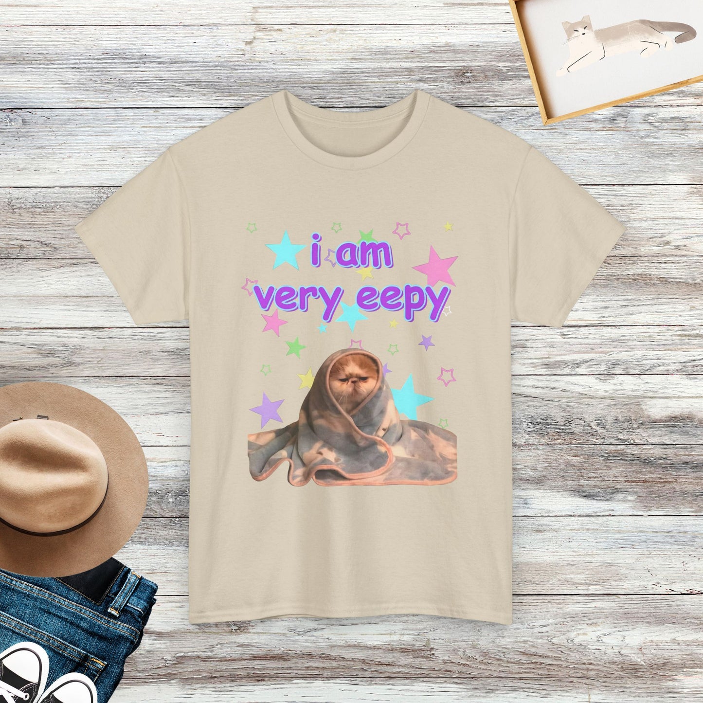 I Am Very Eepy T-Shirt, Cute Sleepy Cat Shirt, Perfect for Cat Lovers