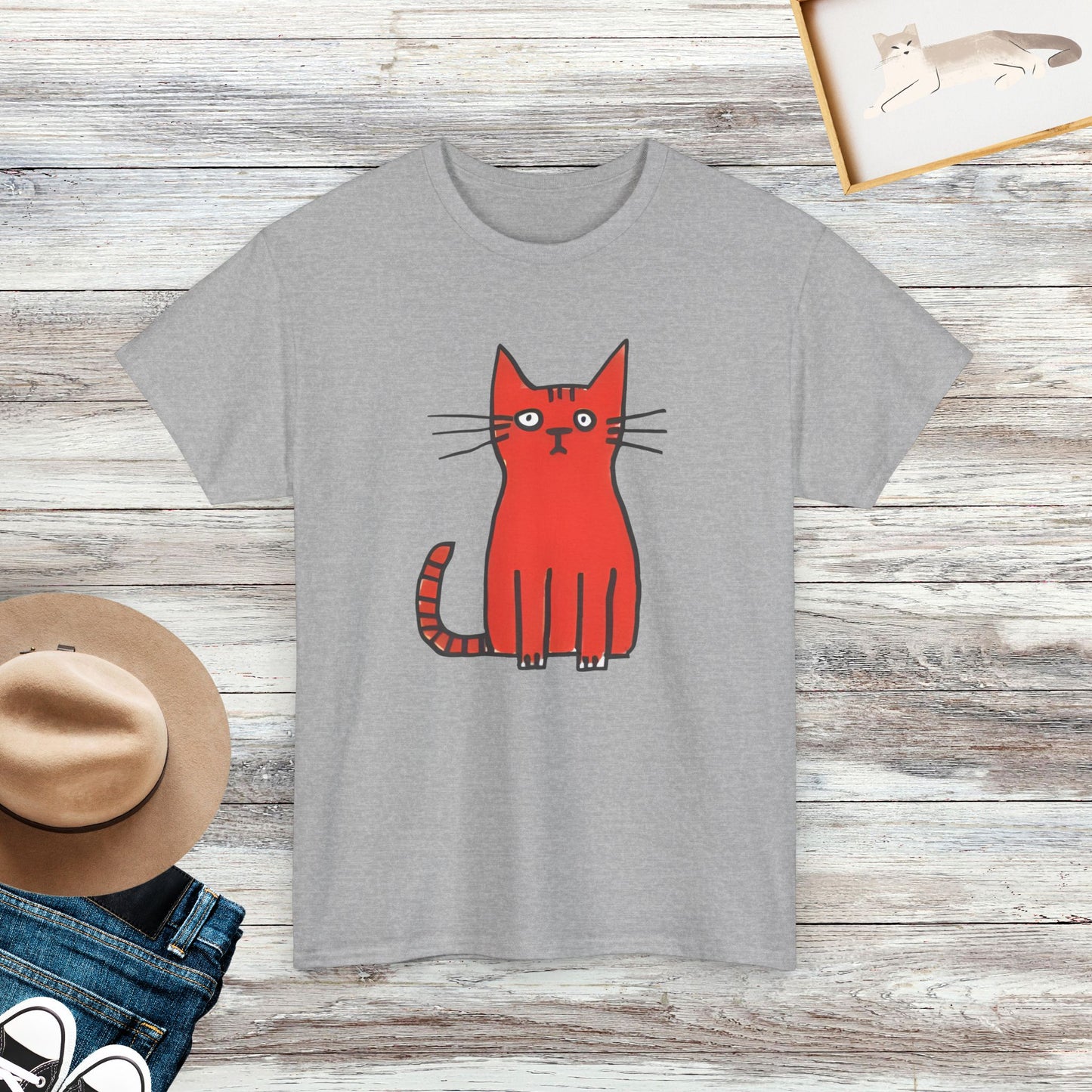 Orange Cat T-Shirt, Funny Cat Shirt, Gift For Cat Lover