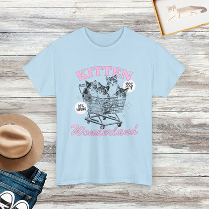 Kitten Wonderland Graphic T-Shirt, Vintage Cat T Shirt