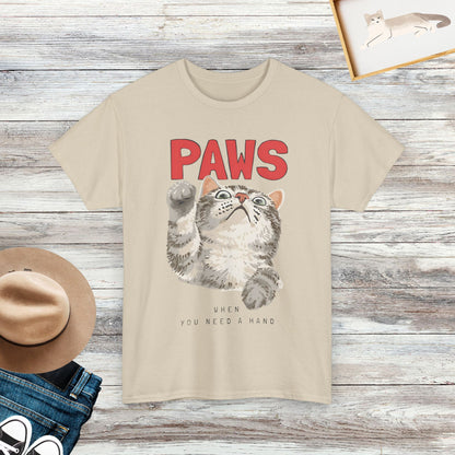 Paws When You Need A Hand Shirt, Funny Cat Shirt