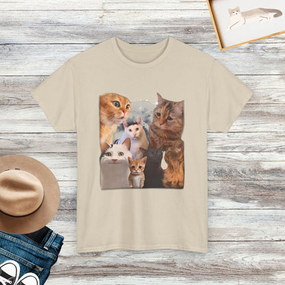 Funny Cat Faces T-Shirt, Hilarious Cat Expressions Meme Tee, Funny Cat Meme Shirt