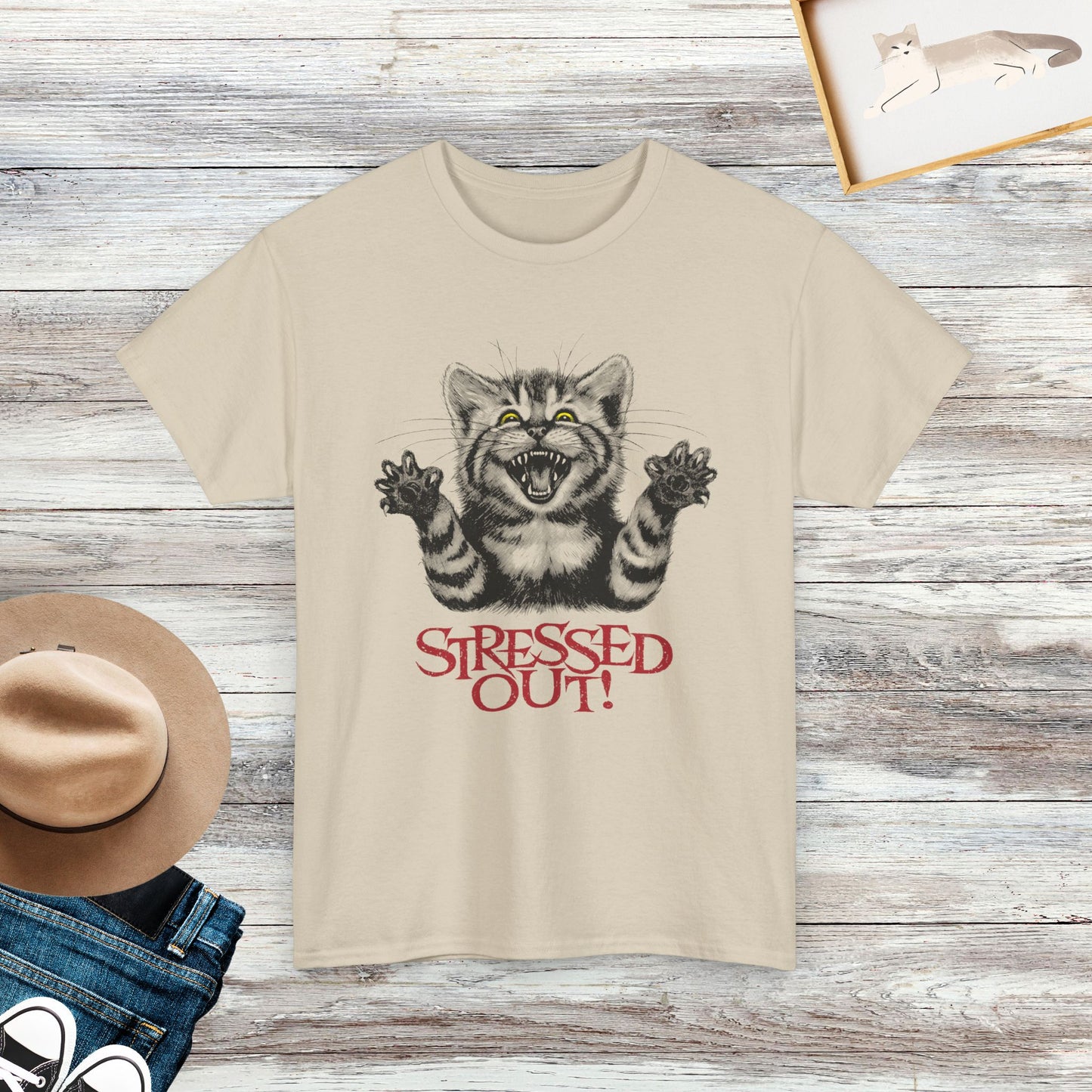 Stressed Out Shirt, Cat Shirt, Funny Cat Tee, Cat Lover Gift