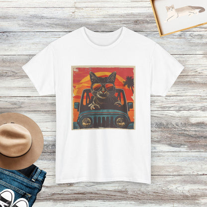 Cat Jeep T-shirt, Cat Lover Tee, Funny Cat Tee