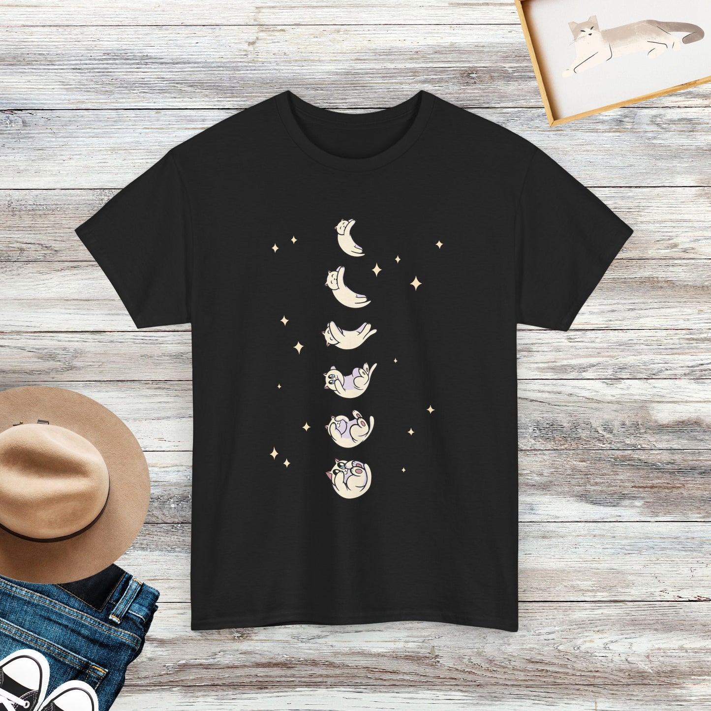 Cat Moon Phases Shirt, Funny Cat Shirt, Gift for Cat Lover