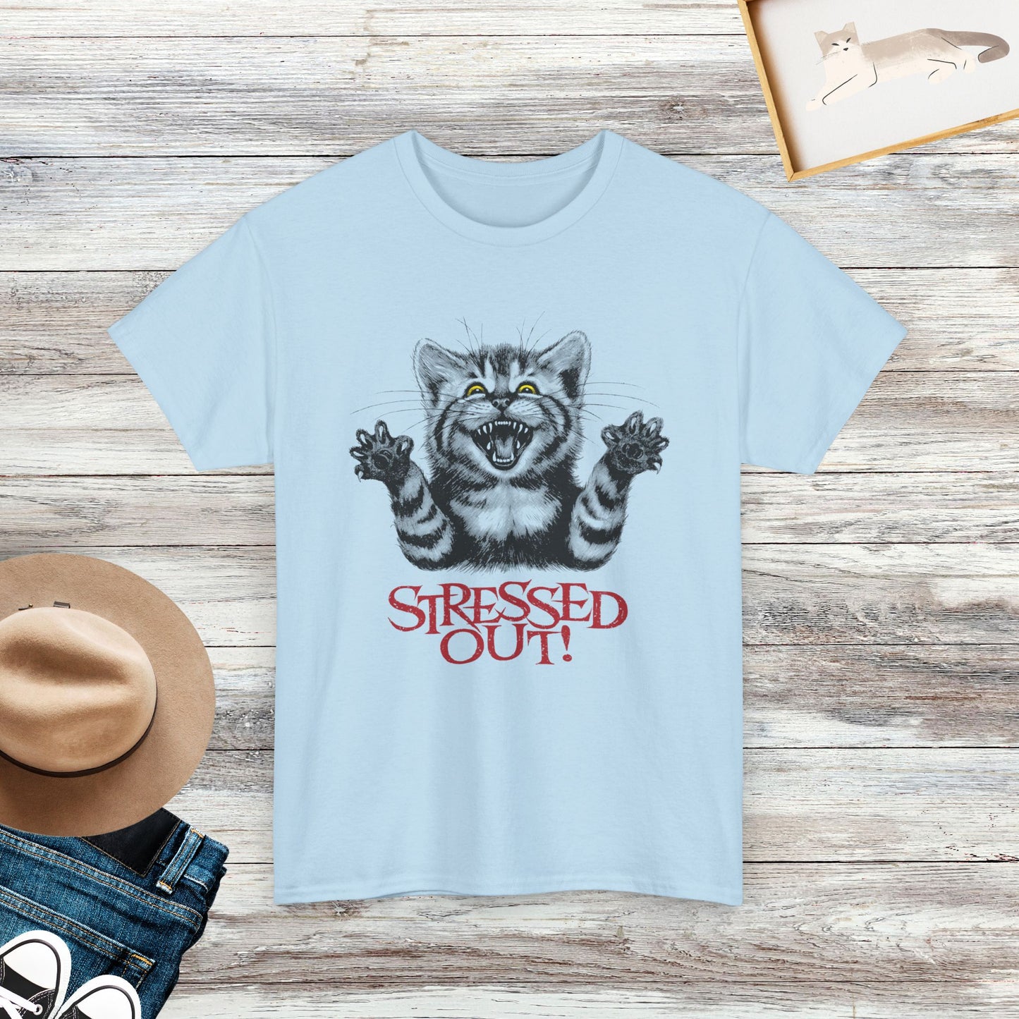 Stressed Out Shirt, Cat Shirt, Funny Cat Tee, Cat Lover Gift