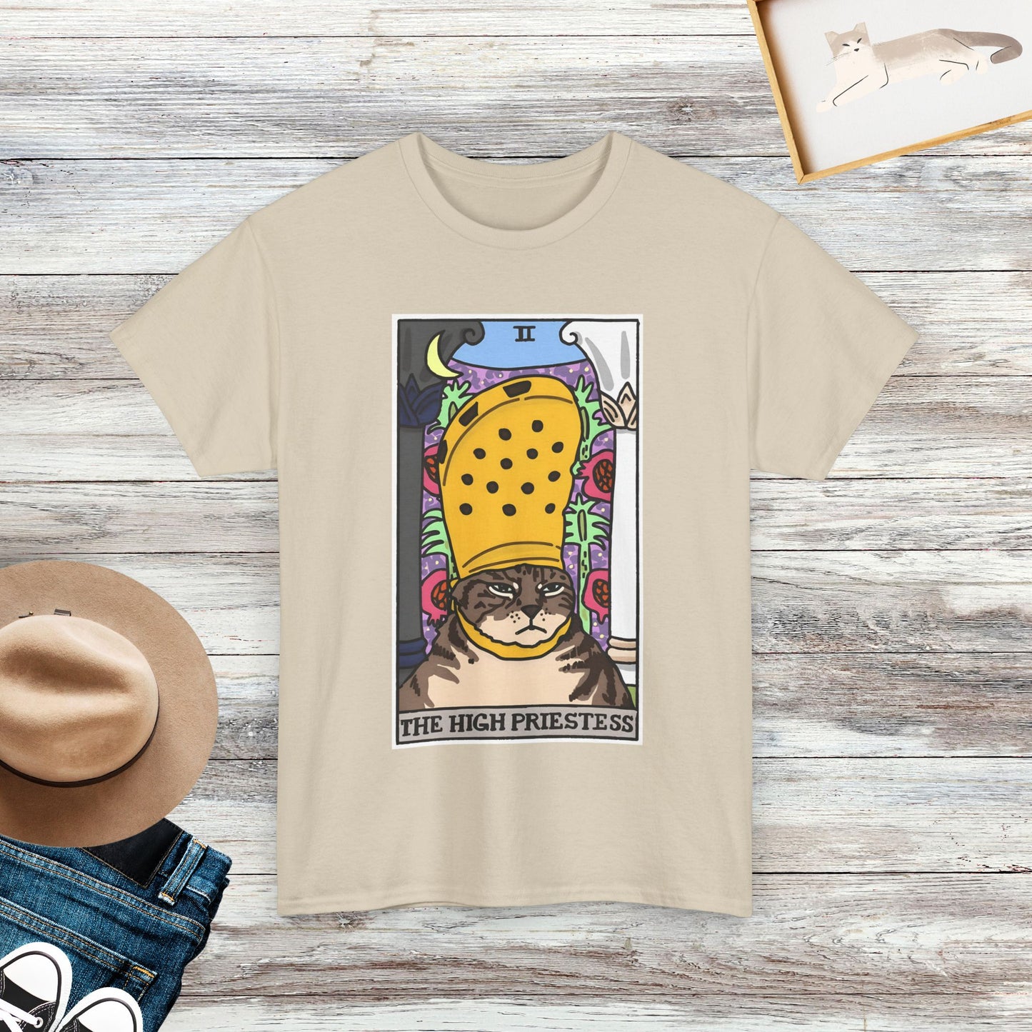 The High Priestess Cat Shirt, Tarot Card Shirt, Cat Meme Shirt, Gift For Cat Lovers