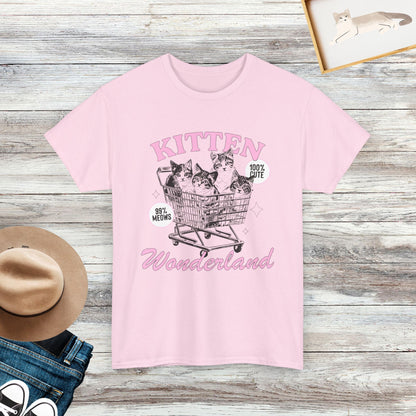 Kitten Wonderland Graphic T-Shirt, Vintage Cat T Shirt