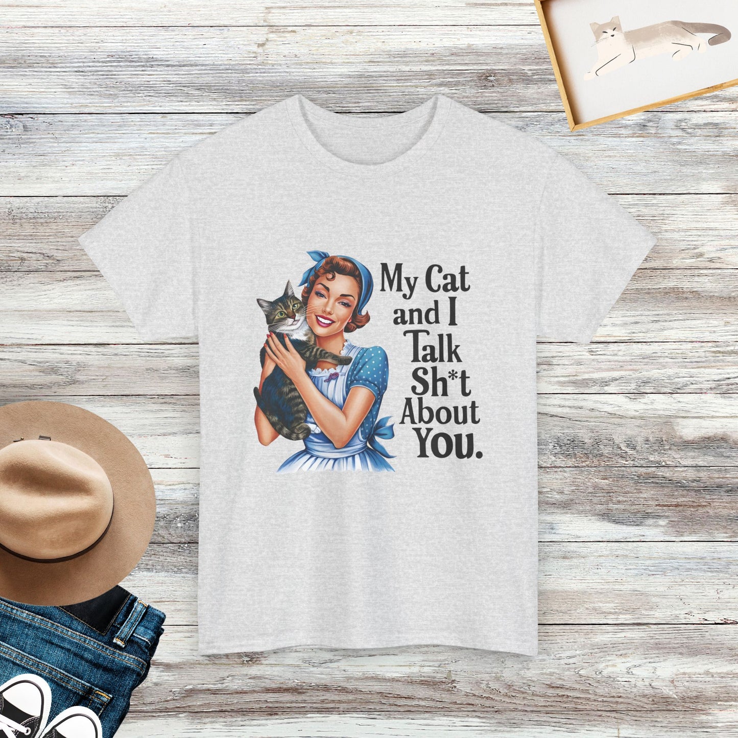 My Cat And I Talk Shit About You Shirt, Cat Lover Shirt, Funny Cat Shirt, Cat Owner Gifts